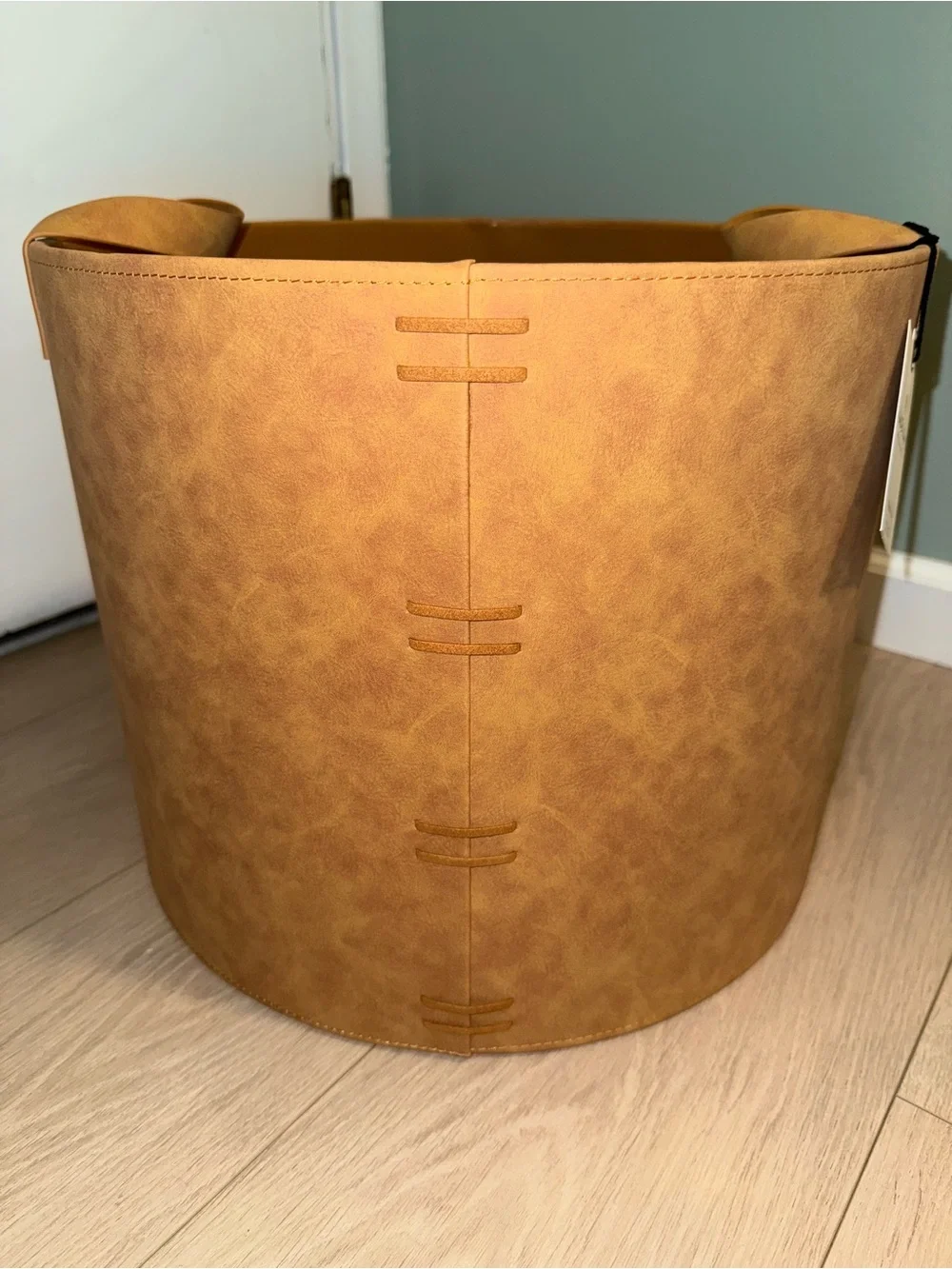 Large Faux Leather Storage Bin - Hearth & Hand with Magnolia NWT